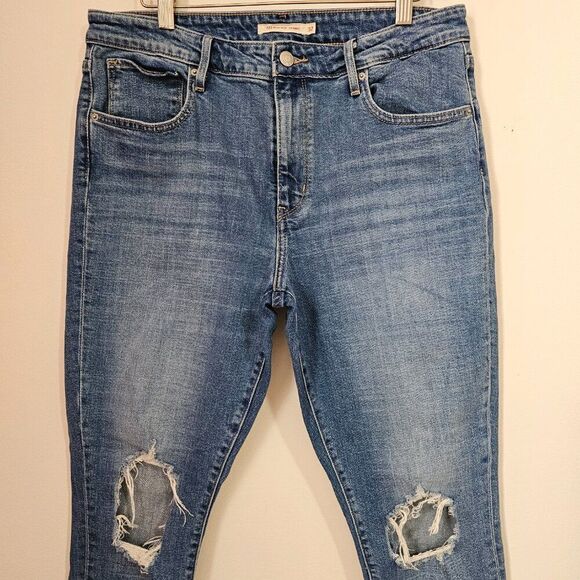 EUC LIKE NEW LEVI'S STRAUSS PREMIUM 721 HIGH RISE SKINNY STRETCH JEANS SIZE 32 - Picture 5 of 16